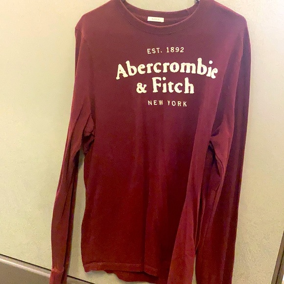 Abercrombie & Fitch Other - Burgundy Abercrombie and Fitch long sleeved shirt with front logo